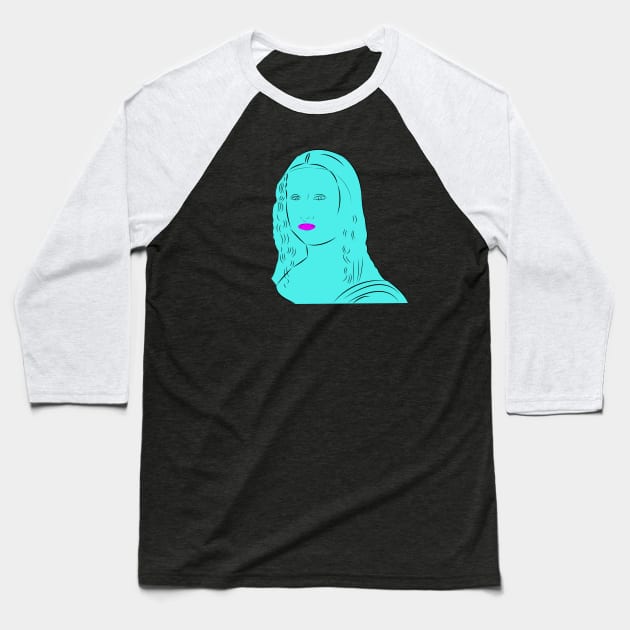 The Mona Lisa - Modernlisa Baseball T-Shirt by LiLian-Kaff